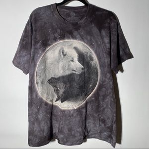 The Mountain - Tie Dye Wolf T-Shirt - Size Large